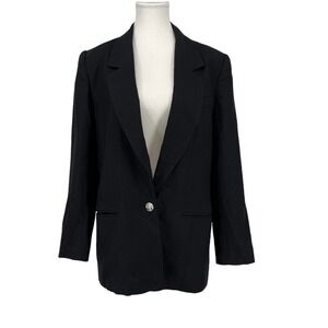 Vintage Giorgio Saint Angelo Blazer Wool Black Single Button Women’s 10‎